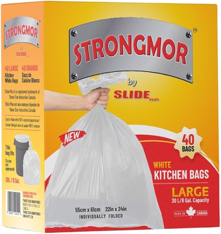 STRONGMORE GARBAGE BAGS WHITE