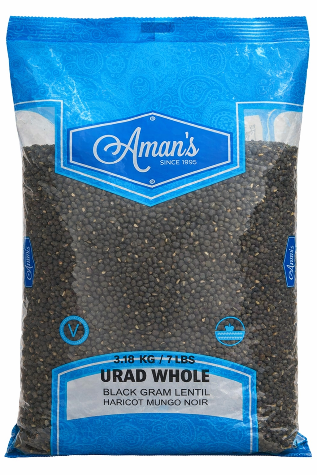 Aman's Urad Whole7lbs