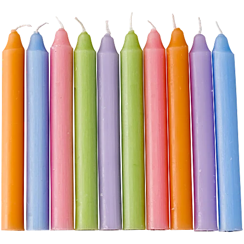 COLOURED CANDLES
