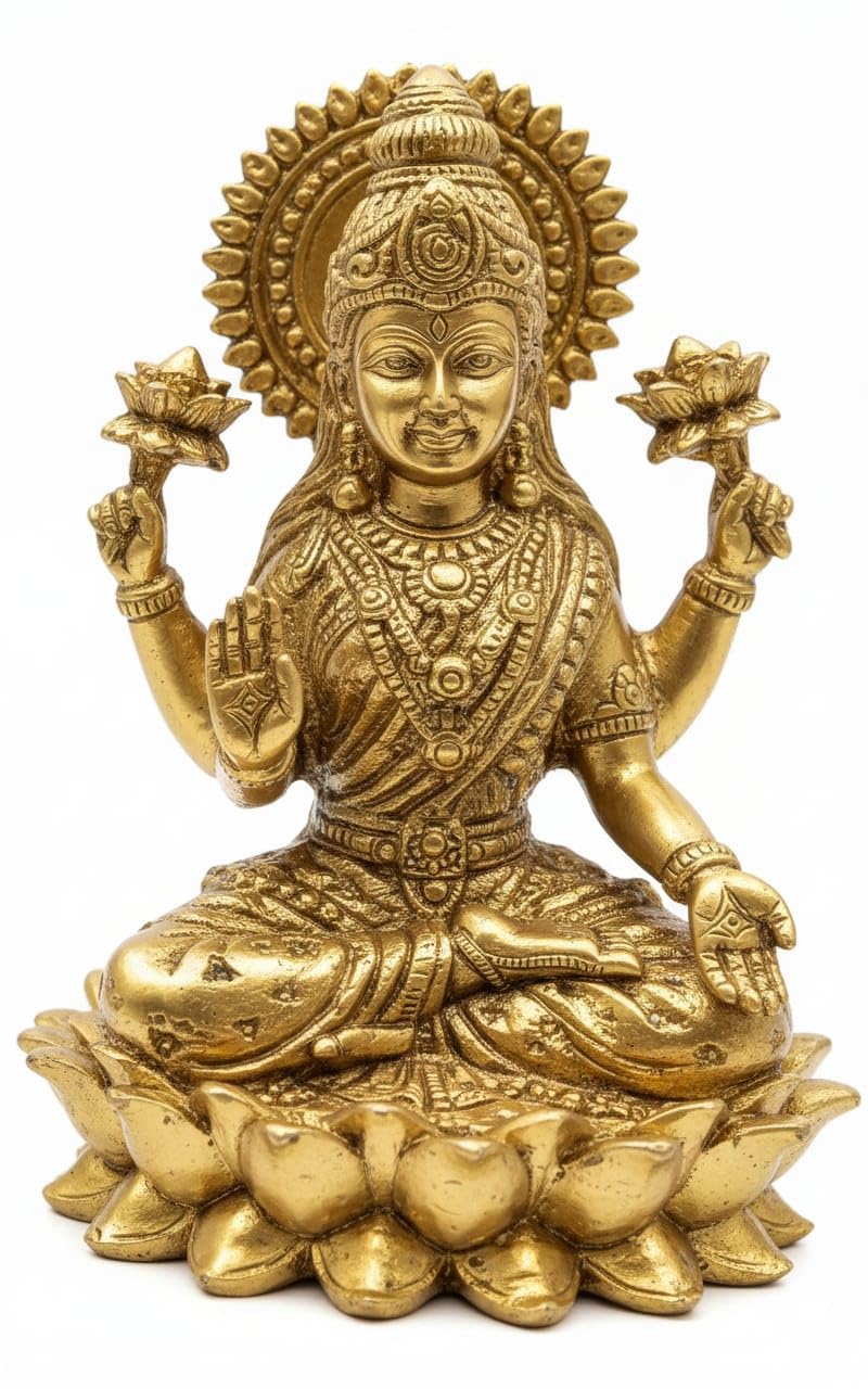MEGH BRASS IDOL KAMAL LAXMI