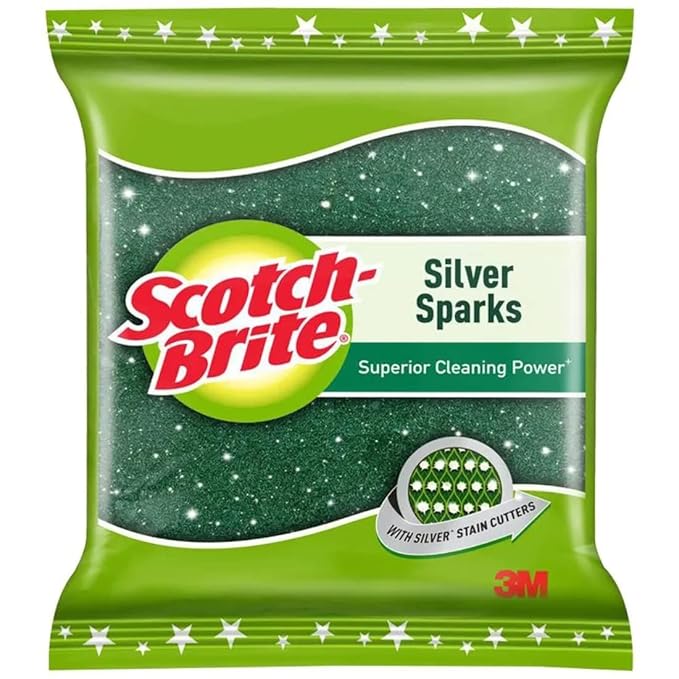 SCOTCH BRITE 3M SILVER SPARKS CLEANING PADS