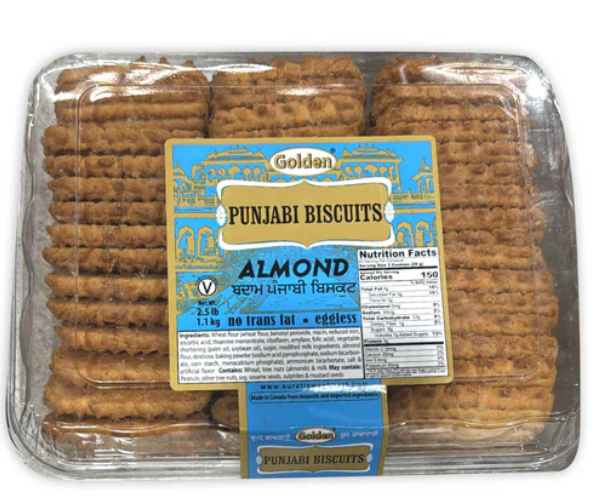 Golden Almond Punjabi Biscuits