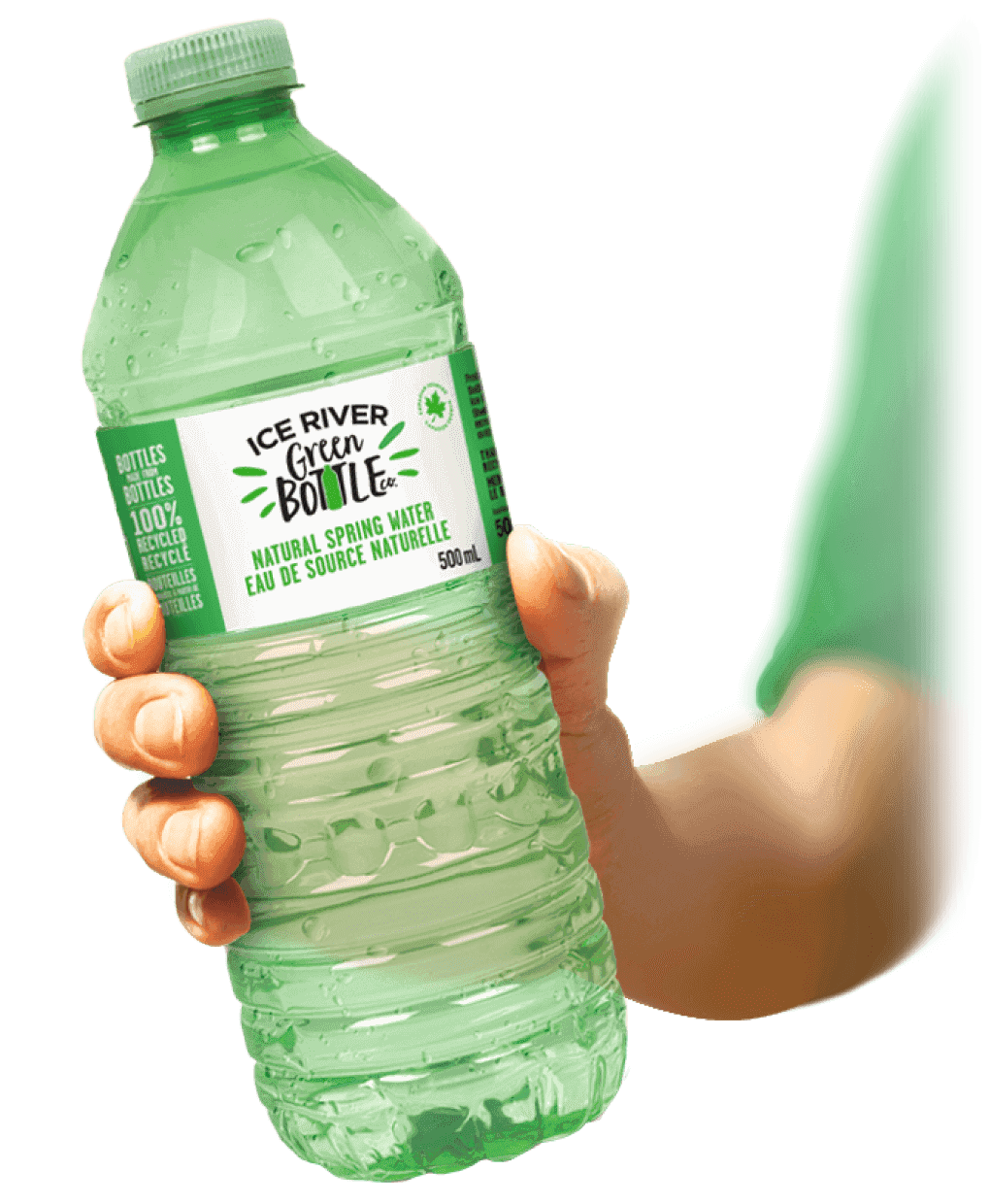 ICE RIVER GREEN BOTTLE SPRING WATER