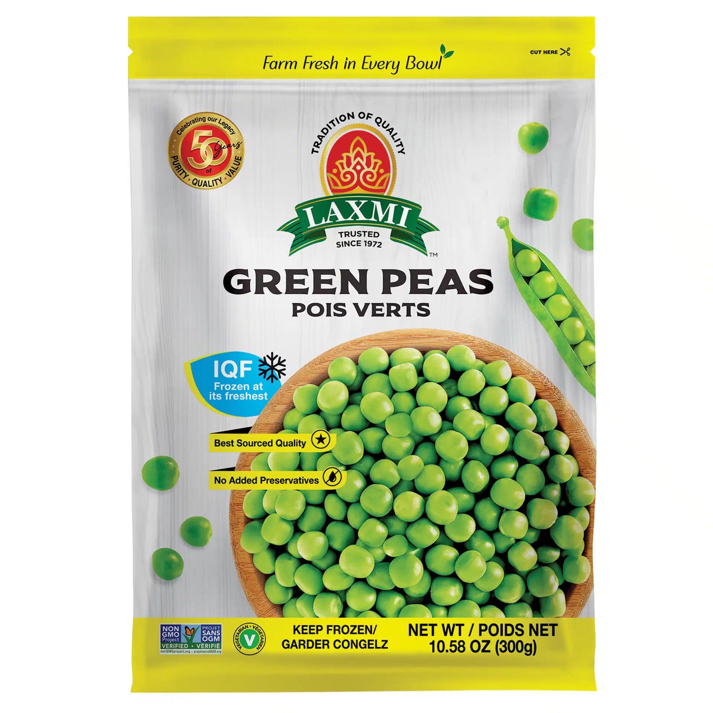 LX. FROZEN INDIAN BLK GREEN PEAS (NONGMO)