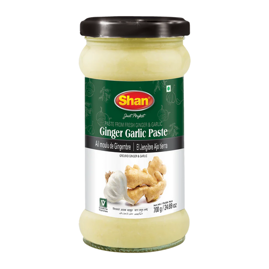 SHAN PASTE MIX GINGER and GARLIC GLASS JAR