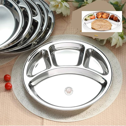 4 Compartment Round tray