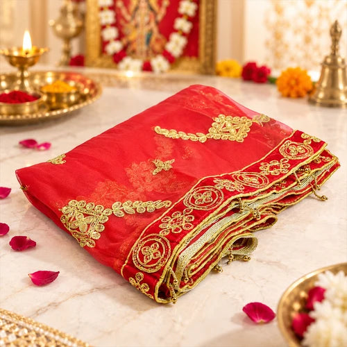 MEGH POOJA - MATAJI CHUNDRI (FANCY)(12*12 CM)
