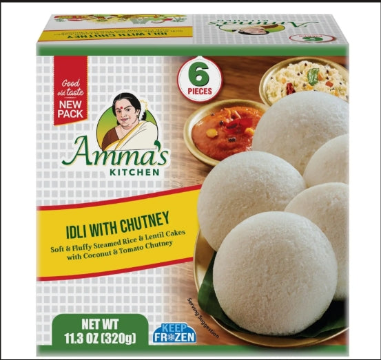 AK. IDLI WITH CHUTNEY (6PCS) [CAN]