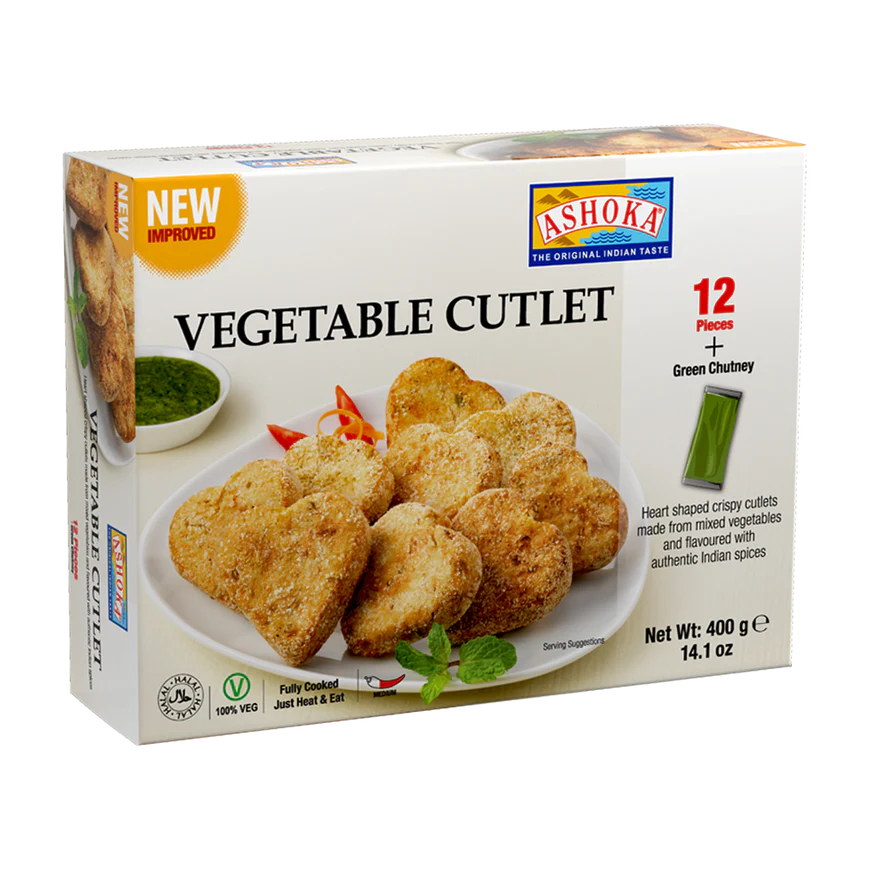 ASHOKA FRZ VEGETABLE CUTLET WITH GRN CHUTNEY