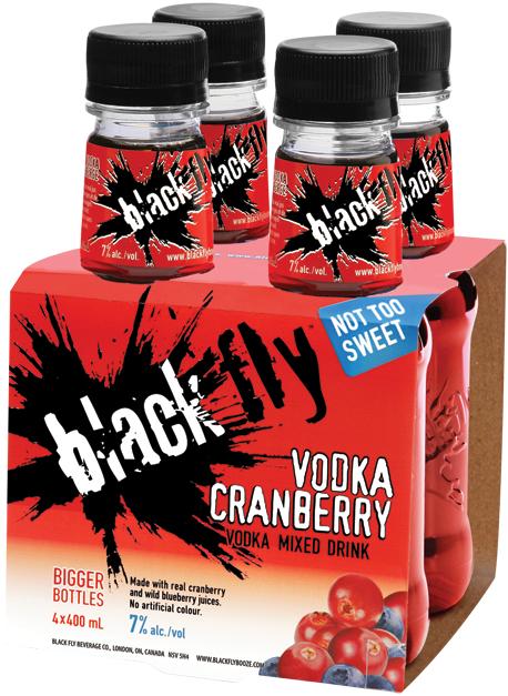 Black Fly Vodka Cranberry 4 Pk-Pet