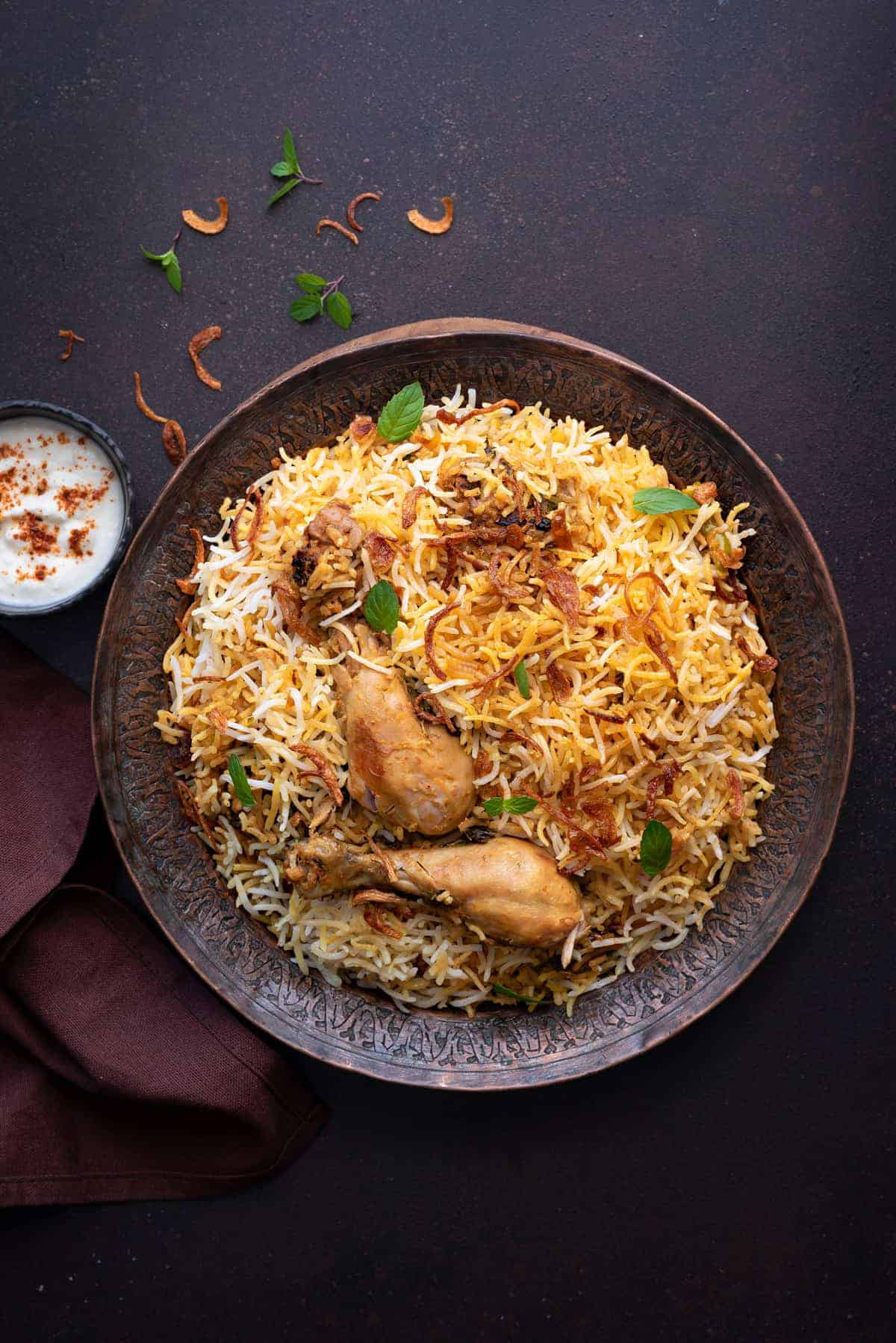 Chicken Biryani with Raita