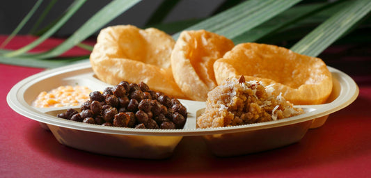 Cholle Puri with Halwa