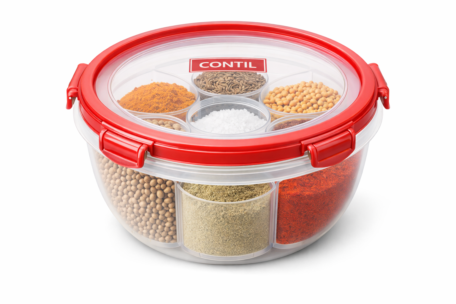 Contil CONTIL - MASALA DABBA - PLASTIC - RUBBER LOCK – Vedika Foods