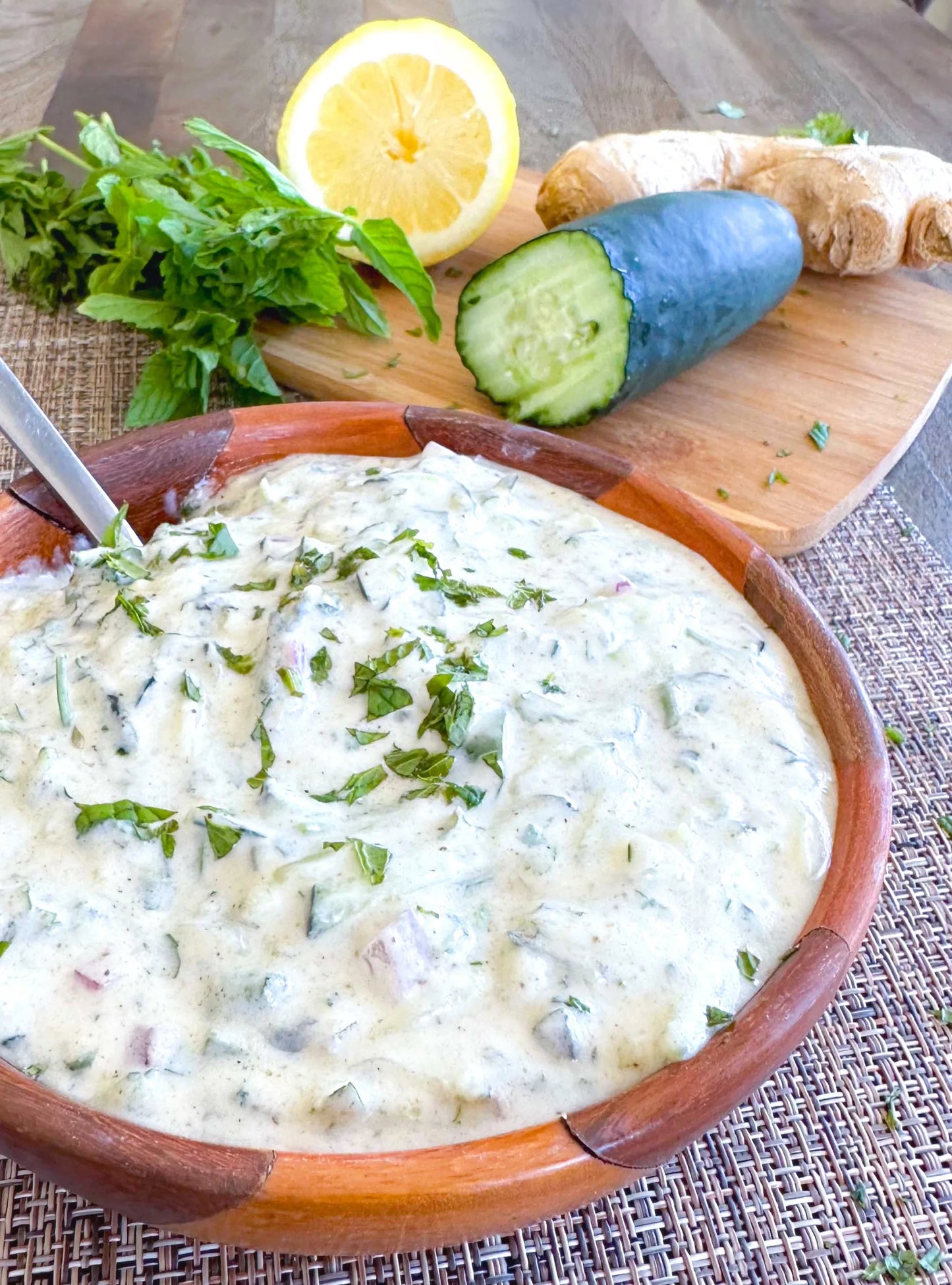 Cucumber Raita Tray
