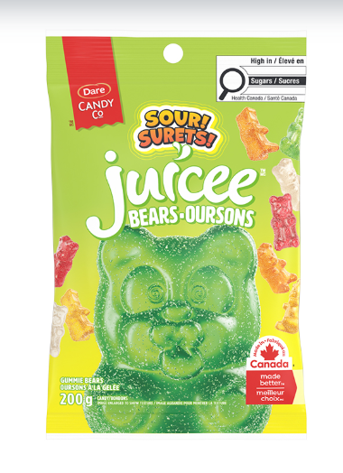 Dare Sour Juicee Bears (Peg Bag)