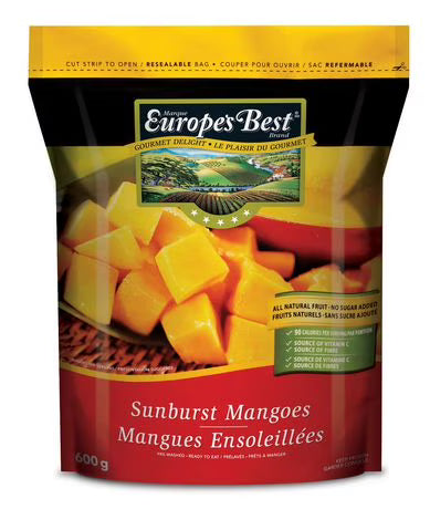 Europe’s Best Frozen Fruit Sunburst Mangoes
