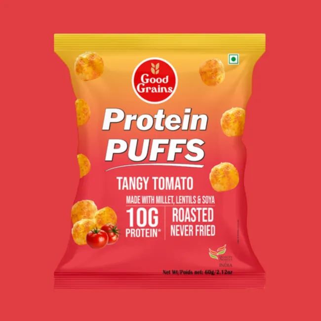GOOD GRAINS PROTEIN PUFFS - TANGY TOMATO