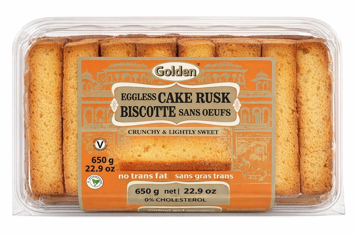 Golden Eggless Cake Rusk