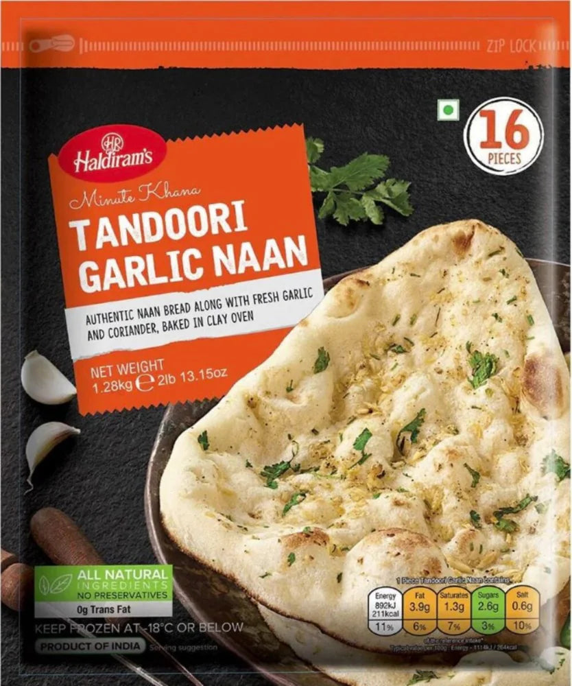 HR Fam Tandoori Garlic Naan (15 Pcs)
