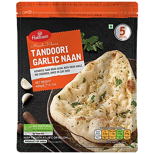 HR Tandoori Garlic Naan (5 Pcs)