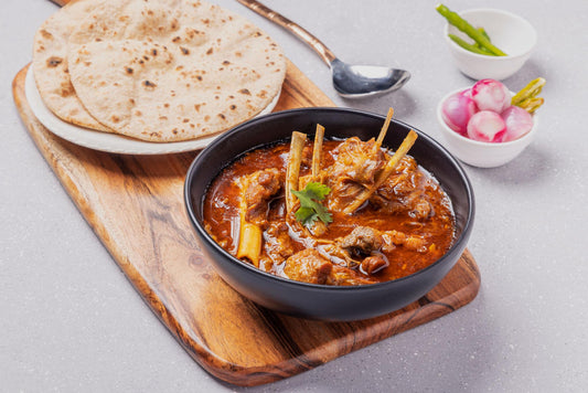 Mutton Curry with 2 Butter Naan or 2 Tandoori Roti