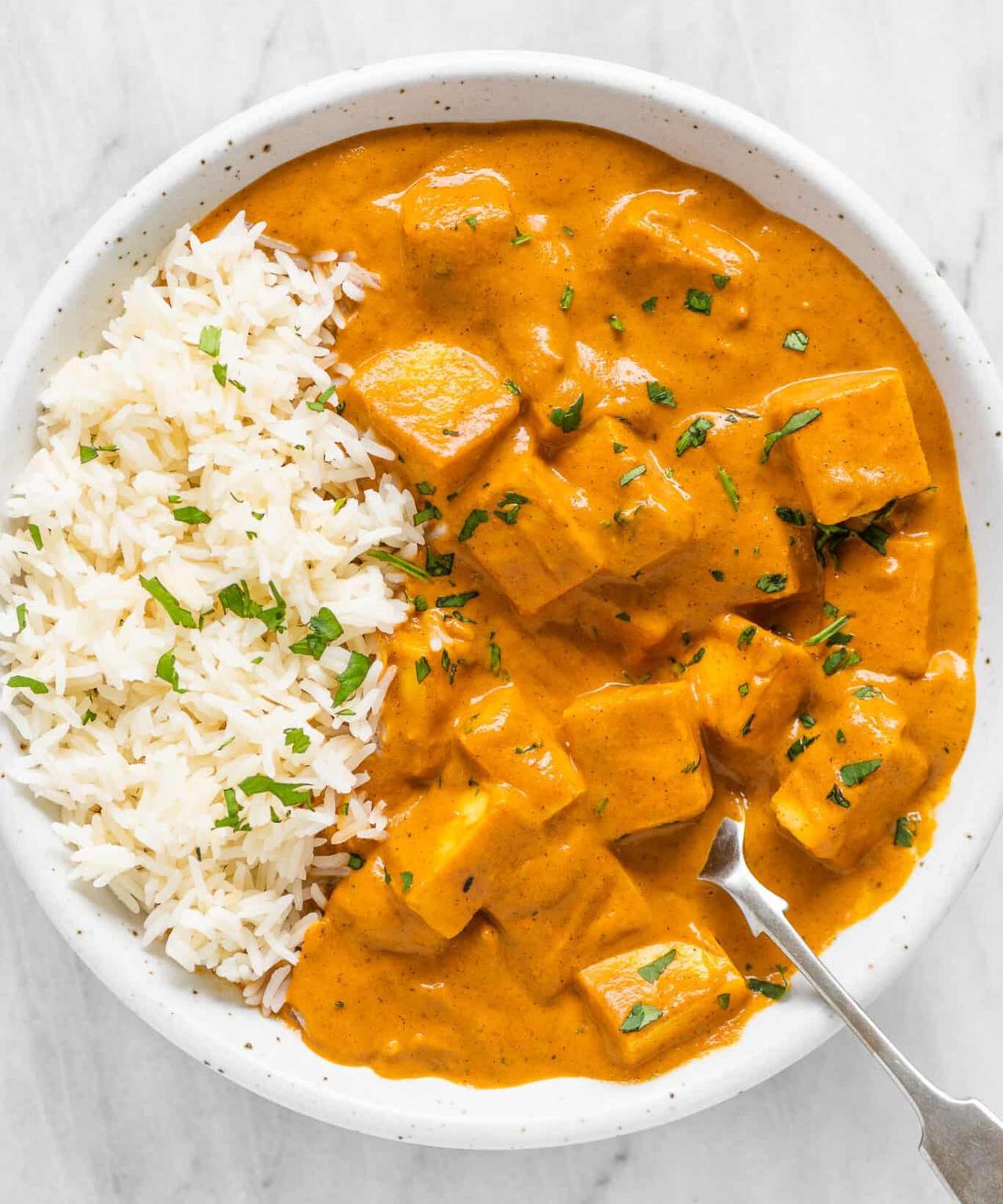 Paneer Curry with Rice