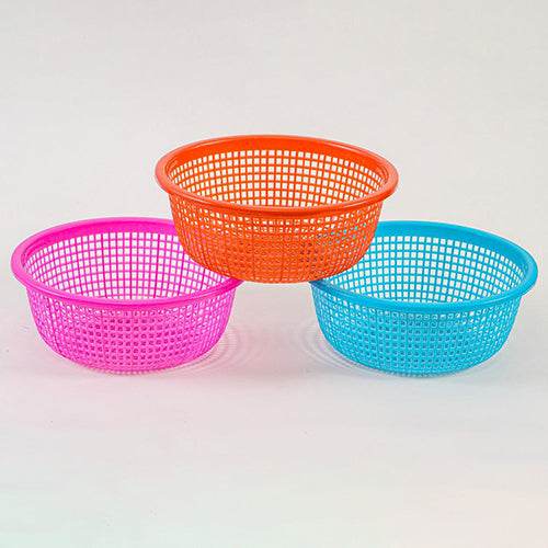 PLASTIC FRUIT BASKET COLORED