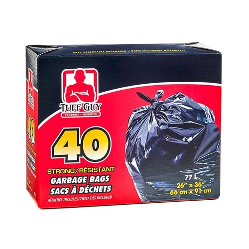 TUFFGUY GARBAGE BAGS BLACK
