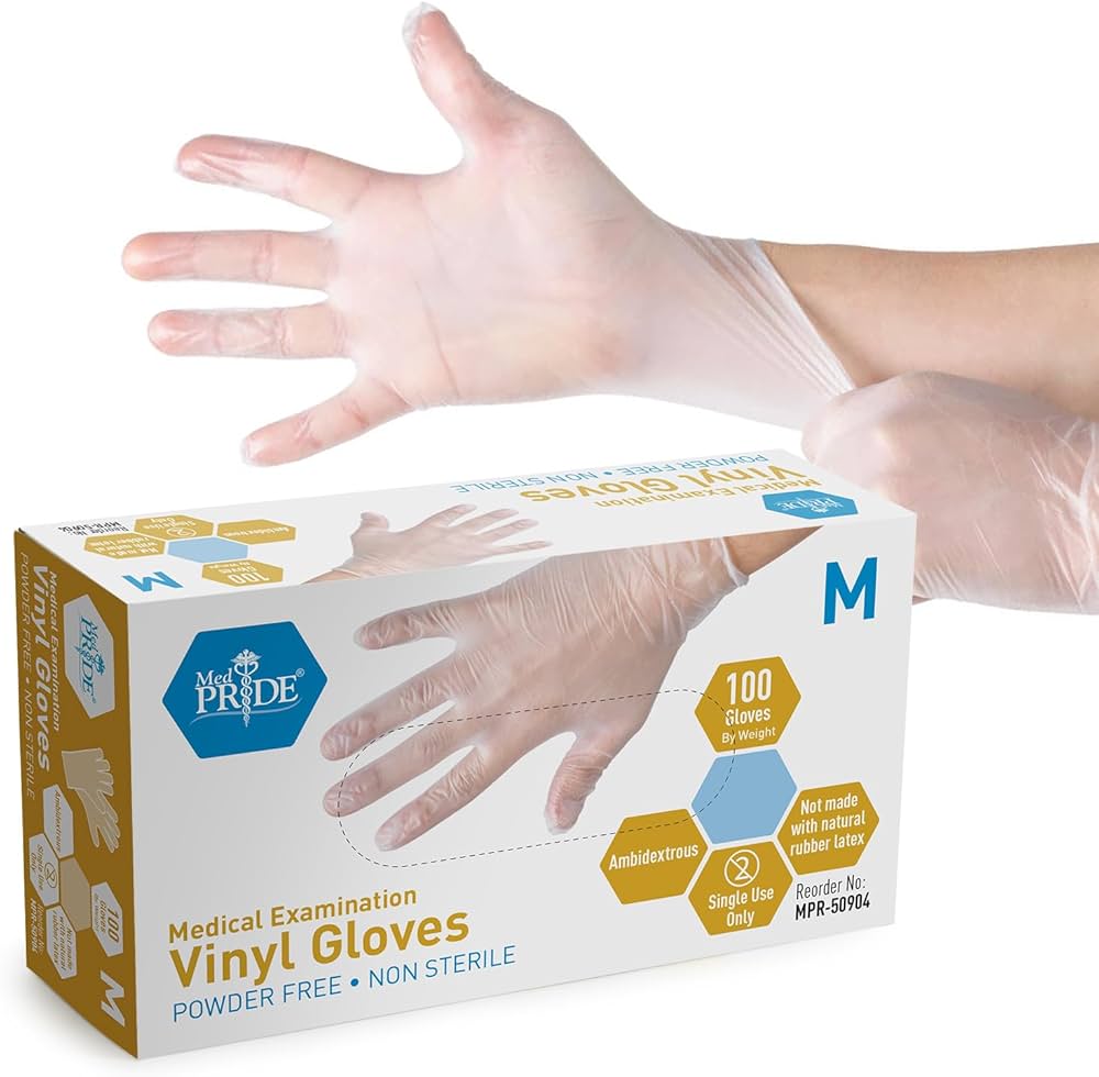 VINYL GLOVES BOX MEDIUM