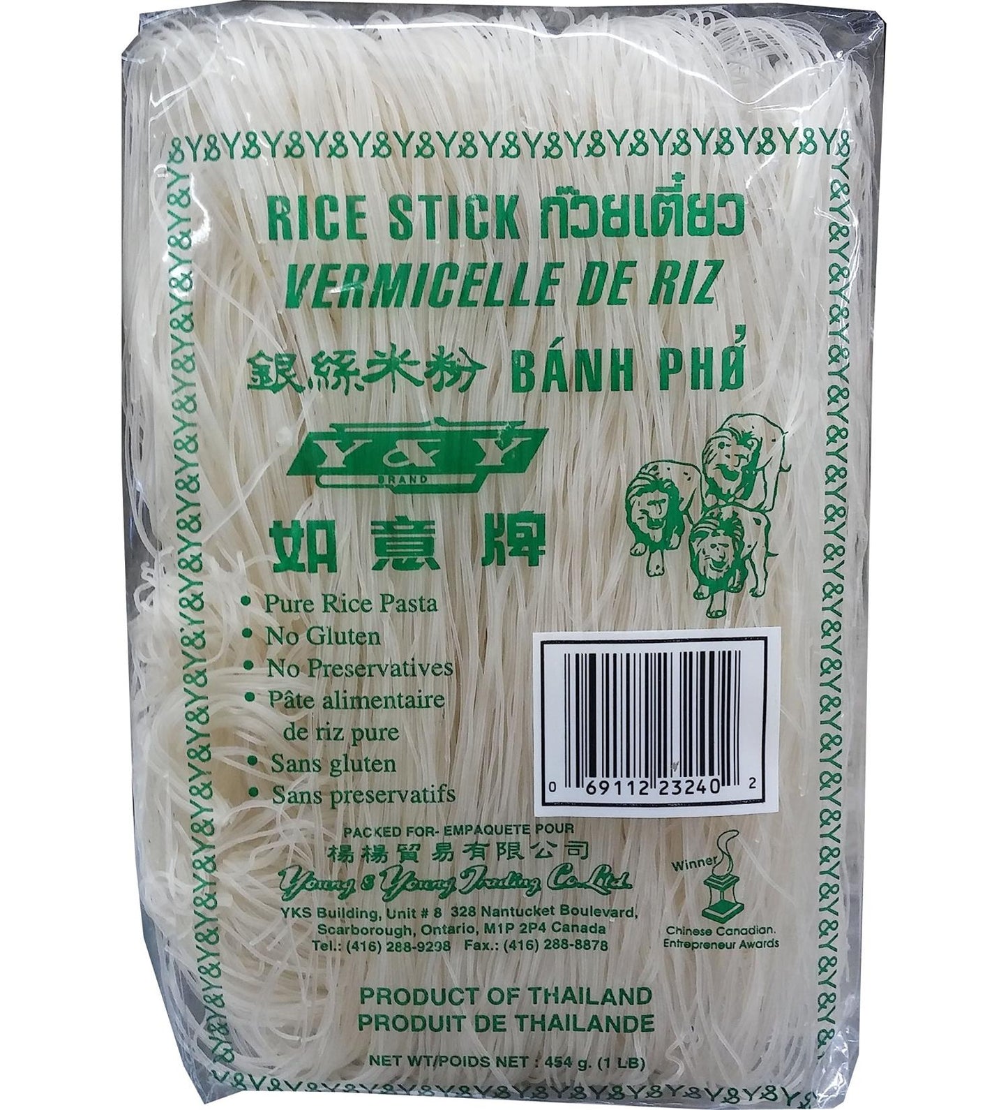 Y&Y NOODLE RICE THAI VERMICELLI WT40-W