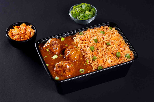 Fried Rice with Manchurian Gravy
