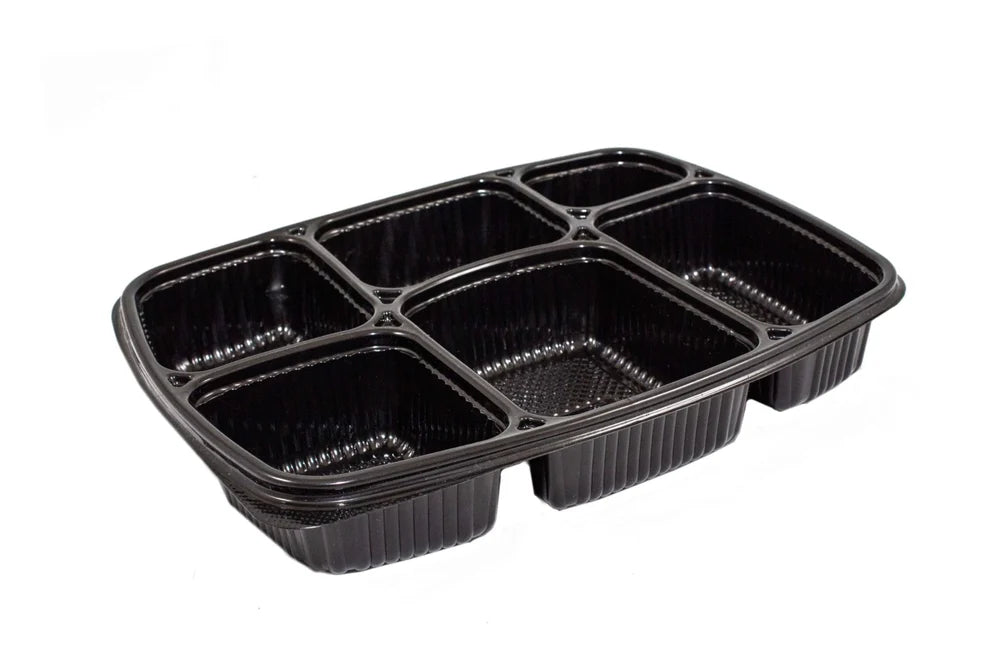 CF 6 COMPARTMENT PLASTIC TRAY 100