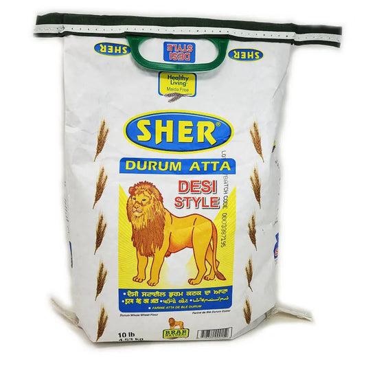Sher Desi Style Durum Atta 10Lb