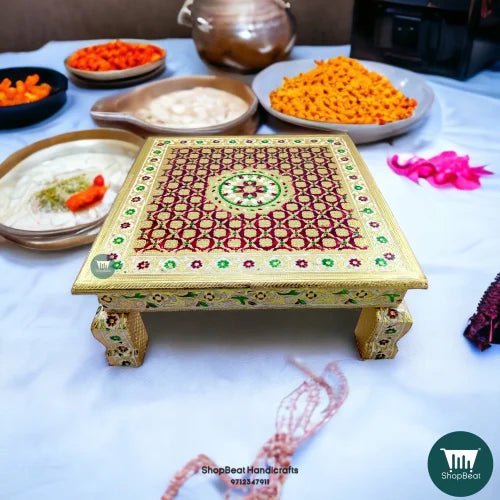 PUJA CHOWKI DECORATIVE MEENAKARI(EACH)