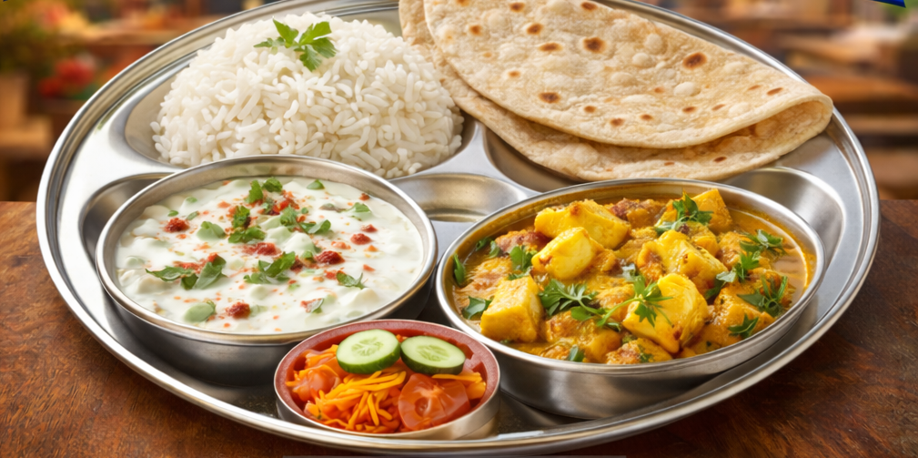 Veg Thali without Dal