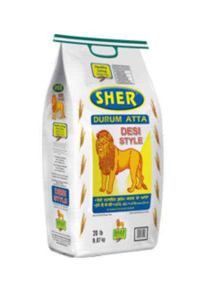 Sher Desi Style Durum Atta 20Lb